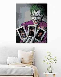 Maľovanie podľa čísel Joker a karty (Batman)-2