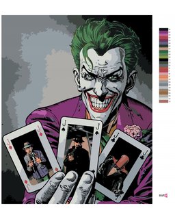 Maľovanie podľa čísel Joker a karty (Batman)-3
