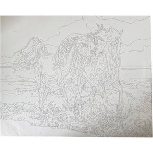 Maľovanie podľa čísel Kone 40x50 cm-2