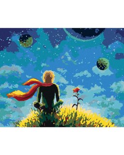 Maľovanie podľa čísel Malý princ a jeho ruža-1