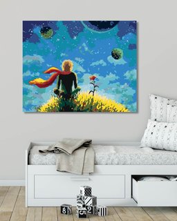 Maľovanie podľa čísel Malý princ a jeho ruža-2