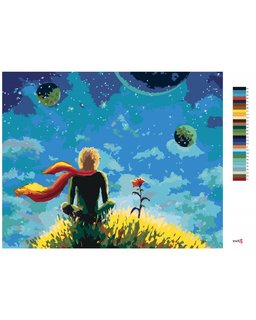 Maľovanie podľa čísel Malý princ a jeho ruža-3