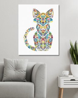 Maľovanie podľa čísel Mandala mačka-2