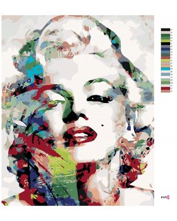 Maľovanie podľa čísel Marilyn Monroe-3
