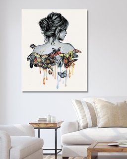 Maľovanie podľa čísel Motýlia žena-2