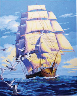 Maľovanie podľa čísel Plachetnica 40 x 50 cm-1
