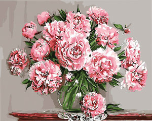 Maľovanie podľa čísel Ružová kytica 40 x 50 cm-1