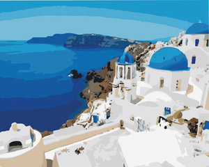 Maľovanie podľa čísel Santorini 40 x 50 cm-1