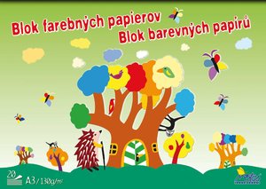 Skicák farebných papierov A3, 20 listov-1