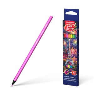 Pastelky ArtBerry® Neon šesťhranné, 6 farieb-1