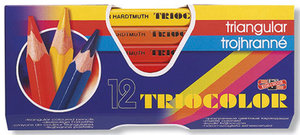 Pastelky Tricolor lakované silné, 12 farieb-1
