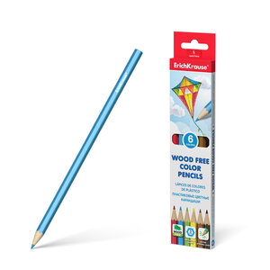 Plastové šesťhranné pastelky, 6 farieb-1