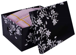 Úložný box Barokové kvety čierne maxi-2