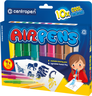 Fúkacie fixy Cool, 10 farieb-1