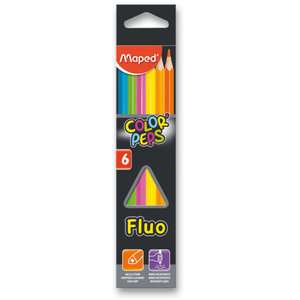 Pastelky Color´Peps Fluo, 6 farieb-2