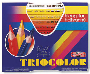 Pastelky Tricolor lakované silné, 24 farieb-1