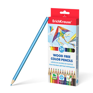 Plastové šesťhranné pastelky, 24 farieb-1