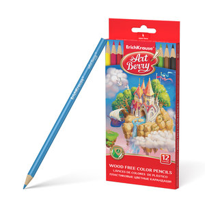 Plastové trojhranné pastelky, 12 farieb-1