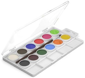 Vodové farby ArtBerry®, 12 farieb s paletkou-2