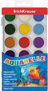 Vodové farby v boxe, 18 farieb-1