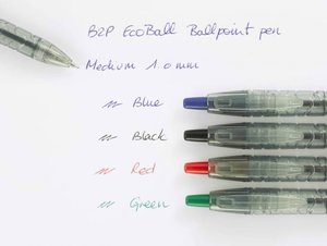 Guľôčkové pero B2P EcoBall Ocean Plastic Medium čierna-3