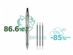 Guľôčkové pero B2P EcoBall Ocean Plastic Medium červená-4