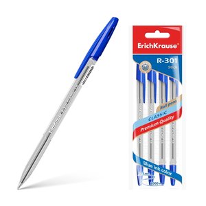 Guľôčkové pero R-301 Classic Stick 1.0, modré, 4 ks-1