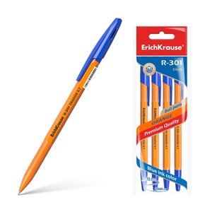 Guľôčkové pero R-301 Orange Stick 0.7, modré, 4 ks-1