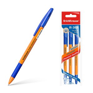 Guľôčkové pero R-301 Orange Stick&amp;Grip 0.7, 3 ks-1