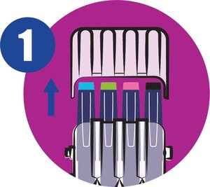 Roller FriXion Point Clicker set2go, 4 farby-4