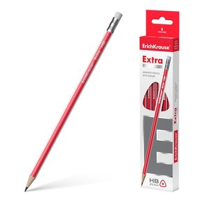 Ceruzka Extra HB, trojhranná, s gumou-1