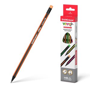 Ceruzka VIVO® HB, trojhranná, s gumou-1