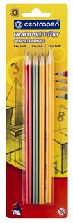 Grafitové ceruzky 9510 - 4 ks, tri tvrdosti-1