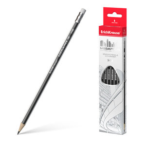 Trojhranná ceruzka s gumou Megapolis HB-1