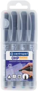 Permanentné popisovače OHP, sada 4 farieb-1