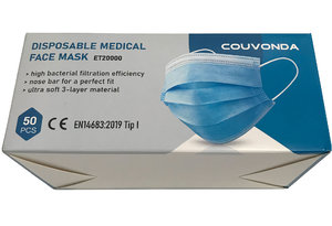 Balenie 50 ks ochrannej rúšky 3vrstvové ET 20000-3