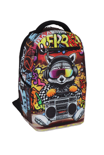 Školský batoh RUKKY ART Raccoon Radio, 20 l-3