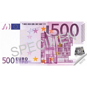 Poznámkový blok s motívom bankovky &quot;500 Euro&quot;-1