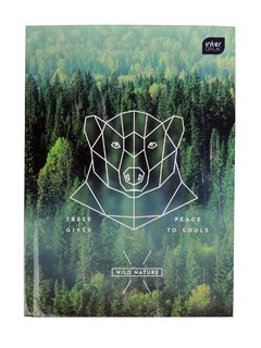 Zápisník Wild nature - bear A5, 96 listov, čistý-1