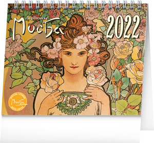 Stolový kalendár Alfons Mucha 2022, 16,5 × 13 cm-1
