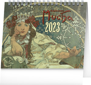Stolní kalendář Alfons Mucha 2023, 16,5 × 13 cm-1