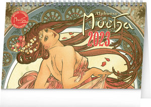 Stolní kalendář Alfons Mucha 2023, 23,1 × 14,5 cm-1