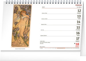 Stolní kalendář Alfons Mucha 2023, 23,1 × 14,5 cm-2