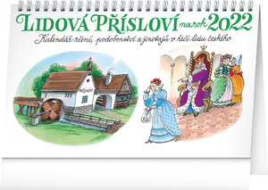 Stolový kalendár Ľudová príslovia II. na rok 2022 - Kamila Skopová, 23,1 × 14,5 cm-1