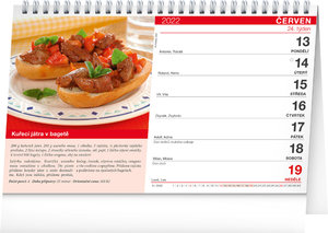 Stolový kalendár Recepty za kačku 2022, 23,1 × 14,5 cm-2