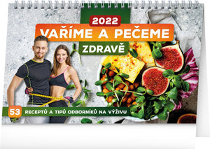 Stolový kalendár Varíme a pečieme zdravo 2022, 23,1 × 14,5 cm-1