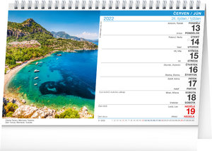 Stolný kalendár Voda CZ/SK 2022-2