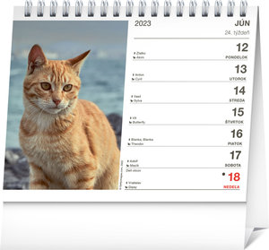 Stolový kalendár Mačky – s menami mačiek 2023-2