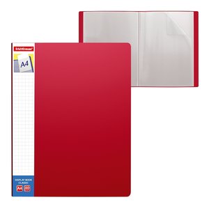 Dosky A4 s vreckami Classic Plus, 40 vreciek, červené-1