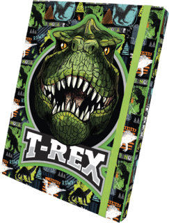 3D dosky na zošity, A4, T-Rex-1